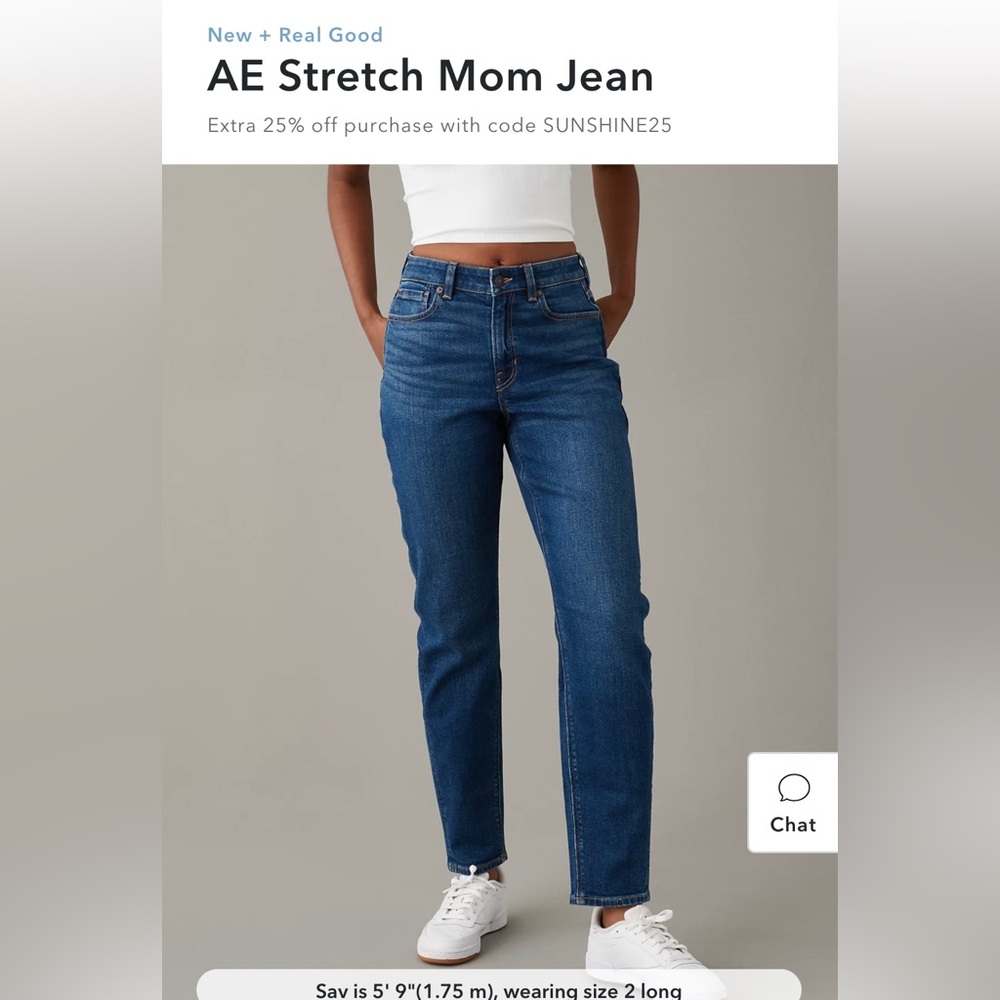AE Stretch Mom Jean super high rise